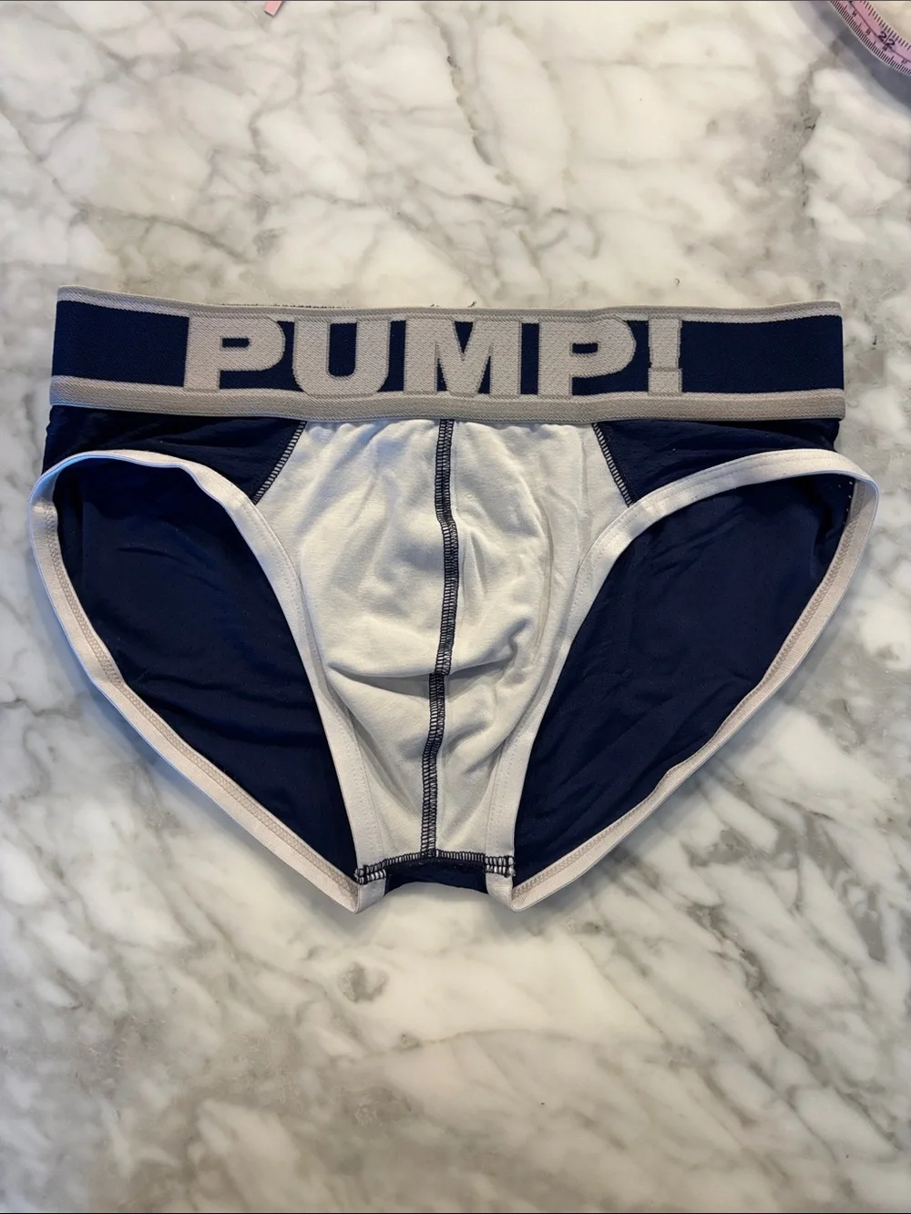 PUMP! Men's Navy & White Briefs